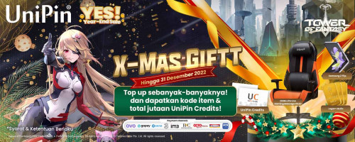 [Year-End Sale] X-Mas Giftt! Menangkan Total Jutaan UniPin Credits & Kode Item Tower of Fantasy Hanya di UniPin!